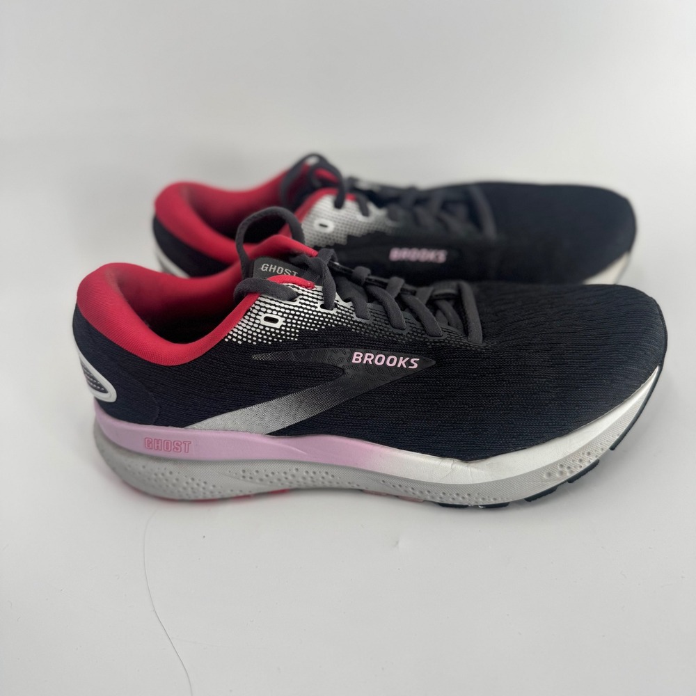 Brooks Ghost 16 Running Shoes‎ Women 7.5 Black Pink 1204071B051